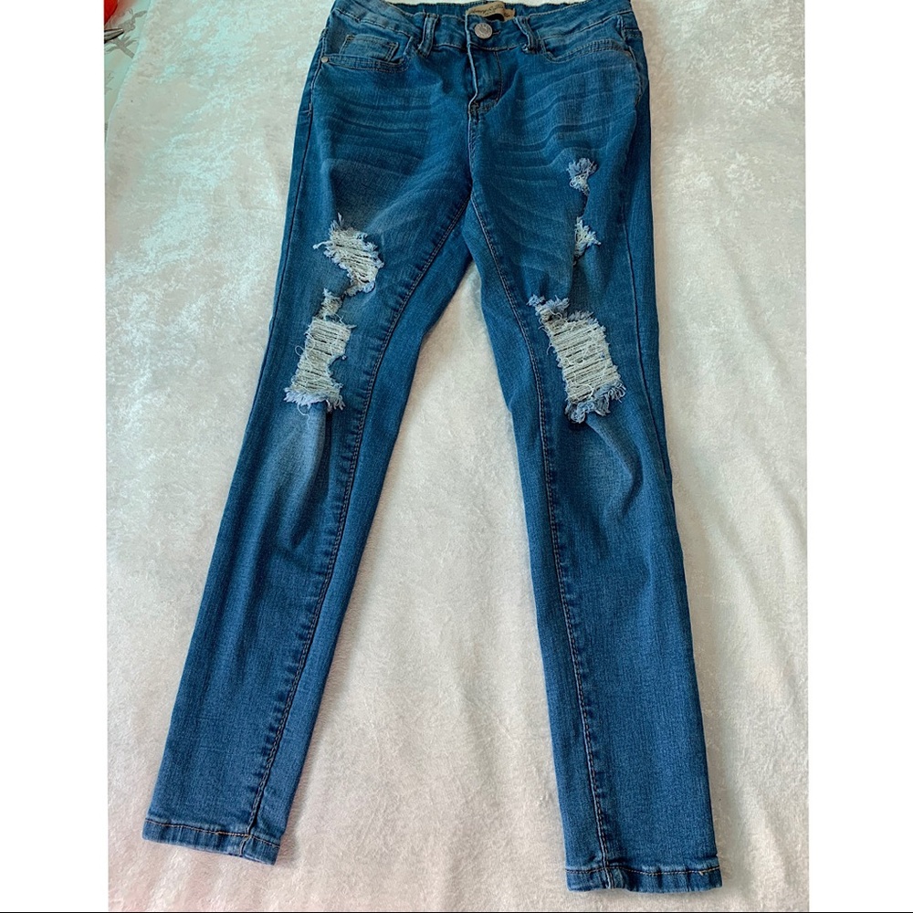 Honey & Bristle Distressed Stretch Jeans